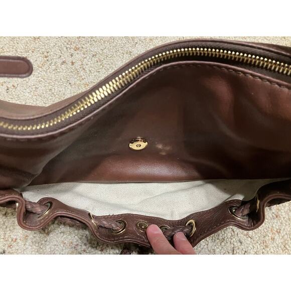 MICHAEL KORS MEDIUM BROWN PEBBLED LEATHER VINTAGE HOBO BAG - Picture 15 of 16